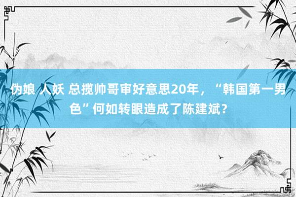 伪娘 人妖 总揽帅哥审好意思20年，“韩国第一男色”何如转眼造成了陈建斌？