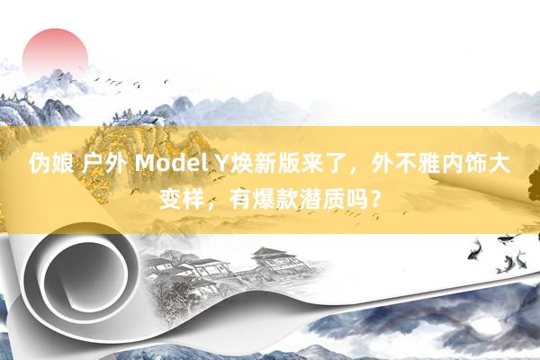 伪娘 户外 Model Y焕新版来了，外不雅内饰大变样，有爆款潜质吗？