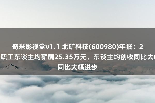 奇米影视盒v1.1 北矿科技(600980)年报：2024年职工东谈主均薪酬25.35万元，东谈主均创收同比大幅进步
