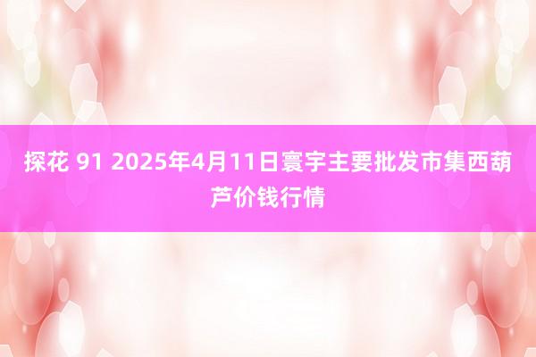 探花 91 2025年4月11日寰宇主要批发市集西葫芦价钱行情