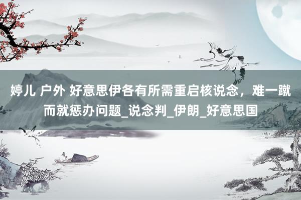 婷儿 户外 好意思伊各有所需重启核说念，难一蹴而就惩办问题_说念判_伊朗_好意思国