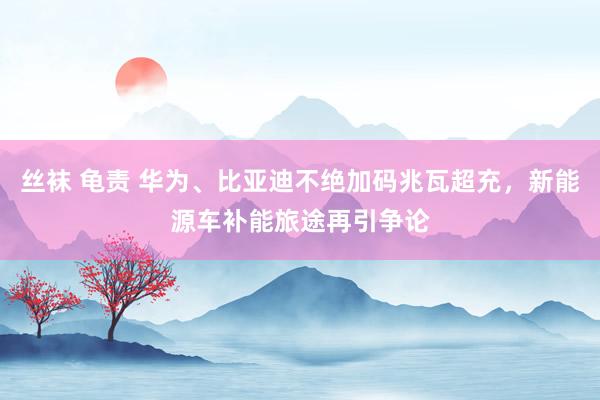 丝袜 龟责 华为、比亚迪不绝加码兆瓦超充，新能源车补能旅途再引争论